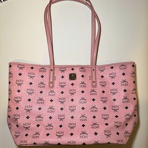 MCM soft blush pink Anya Zip Tote Bag
